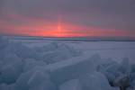 Фото Зимний закат на Азовском море